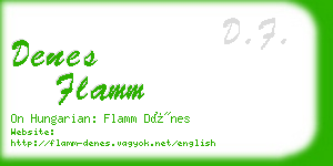 denes flamm business card